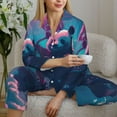 thumbnail image 6 of Wukai DJ Panda Hot Air Balloon Print Women's Pajama Set,PJ Set,Lounge Sets For Women Soft Long Sleeve Sleepwear Comfort and Style-Medium, 6 of 7