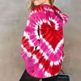 thumbnail image 5 of Goindgs Hoodie Sweatshirts for Kids Boy Girl Tie Dye Heart Printed Cute Valentines Days Crew Neck Drop Shoulder Loose Holiday Tops Hooded Sweatshirts Child Tops Pink-2-3 T, 5 of 5