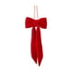 thumbnail image 2 of Adorno colgante de árbol de terciopelo de Navidad | Decoración de colgante con lazo de poliéster rojo | 28x12cm, 30x60cm, 40x60cm | Decoración duradera y festiva para ventanas | Acento navideño, 2 of 6