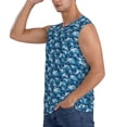 thumbnail image 3 of Fotbe Sea Water Wave Men's Camiseta sin Mangas Estampada para Hombres, Playera Casual para Gimnasio, Entrenamiento, Playa-Large, 3 of 7