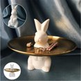 thumbnail image 2 of SMihono Ceramic Rabbit Tray In The Living Room, Light Luxury Cake, Snacks, Jewelry, Keys, Cosmetics, Storage Tray Home Decoration on Clearance, 2 of 5