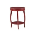 thumbnail image 3 of Bowery Hill Table d'Appoint Ronde Contemporaine en Bois avec Tablette, Rouge, 3 of 12