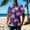 20#Purple, variant on JXMVOJ Men's Hawaii Print Button-Up Casual Shirt, Lightweight Polyester Summer Tops for Outdoor, Party, Wedding, Daily Casual Wear