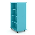 thumbnail image 5 of Tot Mate Open Double Sided 4 Tier Mobile Bookshelf, Classroom Furniture, Teal, 30"W x 23"D x 60"H, 5 of 5
