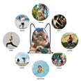 thumbnail image 6 of Sikiie Playful Cat Drawstring Backpack Drawstring Bags, Draw String Back Bag for Sports, Gym, Travel, Swimming, Beach-Medium, 6 of 6