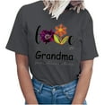 thumbnail image 2 of EQWLJWE Blessed To Be Called Mom And Grandma Shirt Cute Flower T-Shirt, 2 of 5