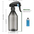thumbnail image 3 of Qilebi Plant Mister Spray Bottle, Plastic, 10oz, Gray, 2 Pcs, 3 of 7