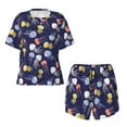 thumbnail image 4 of Kdxio Colorful Jellyfish Print Pajamas Sets for Women Short-Sleeved Pjs with Lounge Shorts Two Piece Sleepwear S-4XL, 4 of 9
