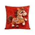 thumbnail image 2 of Nkmbld New Year Decorations Throw Pillow Covers, Year of The Horse Spring Festival Pillowcases, Happy Lunar New Year Holiday Cushion Case Decoration for Sofa Couch, 2 of 8