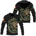 thumbnail image 4 of Mostprints Custom Mexico Shirts Personalized Name Mexican 3D Flag Shirt for Men Women Aztec Unisex US Eagle Pride Camisas (4XL), 4 of 8