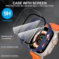 thumbnail image 5 of KOMI 2-Pack for Apple Watch Ultra/Ultra 2 49mm PC All-Around Screen Protector Case, Tempered Glass Screen Protector Case Ultra-Thin for iWatch Ultra/iWatch Ultra 2 49mm Protection Cover Blue, 5 of 5