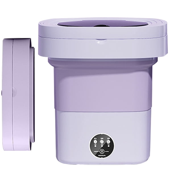 Lavadora Pequeña Plegable Mini Portátil 11l Gran Capacidad 2 en 1 para Acampar Hotel Viajes