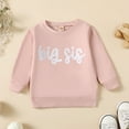 thumbnail image 2 of Durtebeua Hoodie For Boys Kids Sweatshirt Toddler Baby Boys Girls Basic Crewneck Pullover Sweatshirt Children's Solid Sweater Tops Pink,6-9 Months, 2 of 7