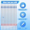 thumbnail image 5 of 20 Pcs 0.7mm Tip Gel Silver Tone Ink Pen Refill Replacement, 5 of 6