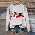 thumbnail image 2 of Penkiiy Womens Christmas Sweatshirts 2024 Cute Gnome Graphic Crewneck Pullover Casual Long Sleeve Tee Shirts Holiday Tops L Gray, 2 of 5