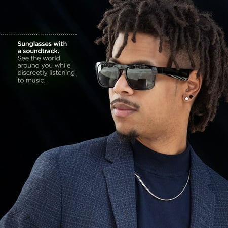 Bose - Frames Tenor — Rectangular Bluetooth Audio Sunglasses - Black