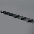thumbnail image 1 of Perchero Vanloory de acero inoxidable resistente con 6 ganchos, negro, 1 of 7