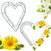 3 Pack Heart Metal Wreath 12 Inch Heart-Shaped Wire Wreath Frame for Home Wedding Valentine's Day DIY Crafts