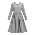 thumbnail image 5 of Livrdious Fall Dresses for Women Long Sleeve A Line Striped Dress Womens Casual Midi Flowy Dresses, 5 of 6