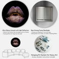 thumbnail image 5 of Designart 'Sexy Golden Metallized Woman Lips V' Modern Circle Metal Wall Art 11x11 - Disc of 11, 5 of 5