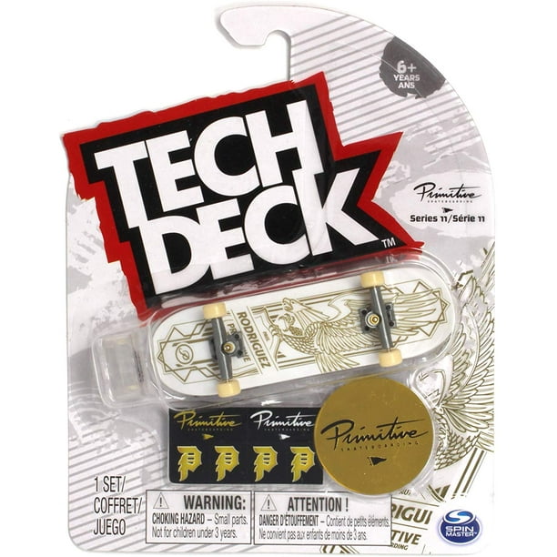 Tech Deck Mini Fingerboards Primitive Skateboards Ultra Rare Series 11 Paul Rodriguez White Gold