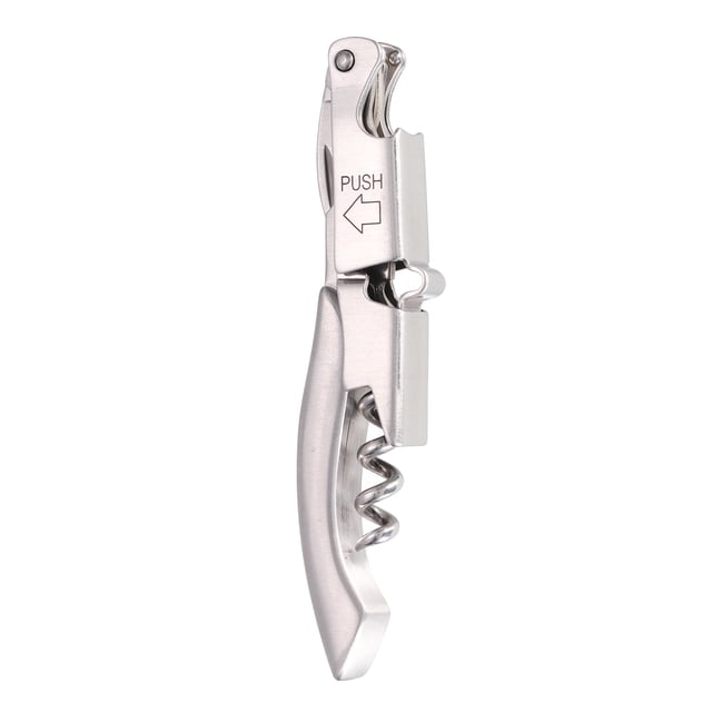 Unique Bargains 4.7' Wine Opener Waiter Corkscrew Red Wine Bottle Opener with Foil Cutter Silver