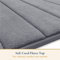 thumbnail image 3 of ComfiTime 2-Piece Memory Foam Bathroom Rug Set, Non-Slip Bath Mats for Bathroom Floor, Soft & Ultra Absorbent Shower Rug, Quick Dry Machine-Washable Bathmats, 17 x 24 & 20 x 32, Gray, 3 of 9