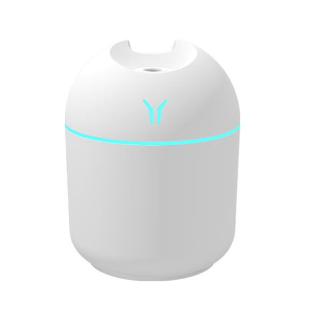 Humidificador de aire con luz LED, suministros portátiles, difusor de fragancia para el hogar (blanco)