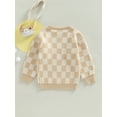 thumbnail image 4 of GXFC Little Boys Girls Plaid Sweaters 1T 2T 3T 4T 5T 6T Kids Long Sleeve Knit Pullovers Tops Children Casual Fall Top Clothes 0-6T, 4 of 8