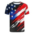 thumbnail image 5 of Ynynloco Patriotic Shirts for Men Trendy Fourth of July Short Sleeve Crewneck USA Mens T-Shirts American Flag Classic Graphic Tee, 5 of 5