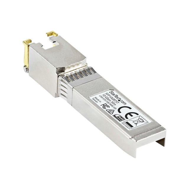 StarTech.com MSA Uncoded Compatible SFP+ Module, 10GBASE-T, SFP to RJ45 (Copper) for Cat6 and Cat5e, 10GE Gigabit Ethernet SFP+, RJ-45 (Copper) 30m, 10Gbps Transceiver SFP+ Copper Module SFP+ - Lifetime Warranty (SFP10GBTST) - SFP+ Transceiver Module - 10GbE - 10GBase-X, 10GBASE-T -
