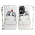 thumbnail image 2 of Case for Asus Zenfone 9 Cover Magnetic 3D Pattern Wallet Flip Case With Strap - Cat, 2 of 5