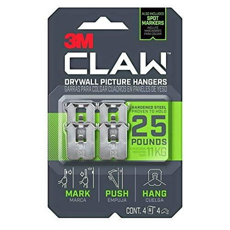 

3m claw strong durable drywall picture hanger (1 pack 4 count)