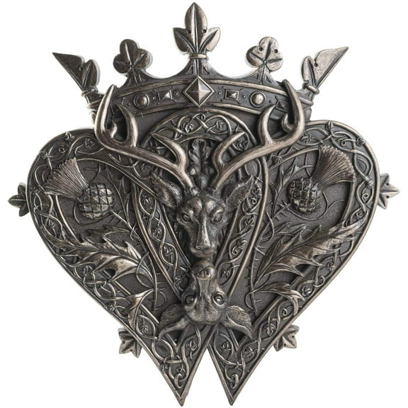 Ebros Highland Scots Luckenbooth 2 Hearts Crown Stag Thistle Wedding Wall Decor