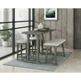 thumbnail image 2 of Lexicon Banc de Comptoir Hauteur Texturé en Gris, 2 of 6