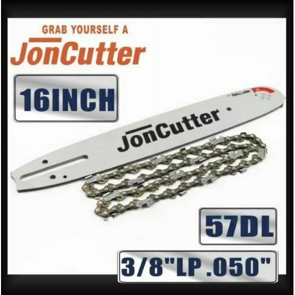 -- Holz 16 inch 3/8 LP .050 57DL Saw chain and Guide Bar Combo For JonCutter G3800 Chain