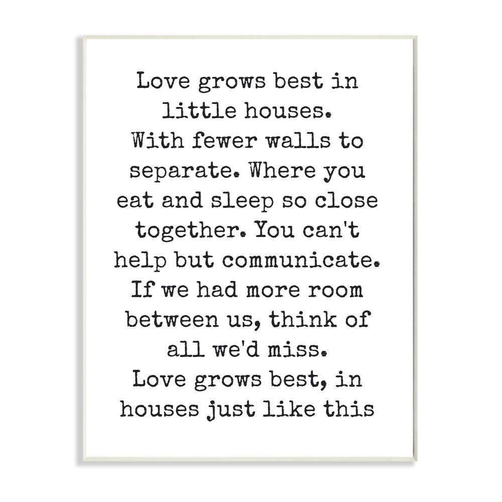 Stupell IndustriesLove Grows Best in Little HousesWall Plaqueby Daphne Polselli