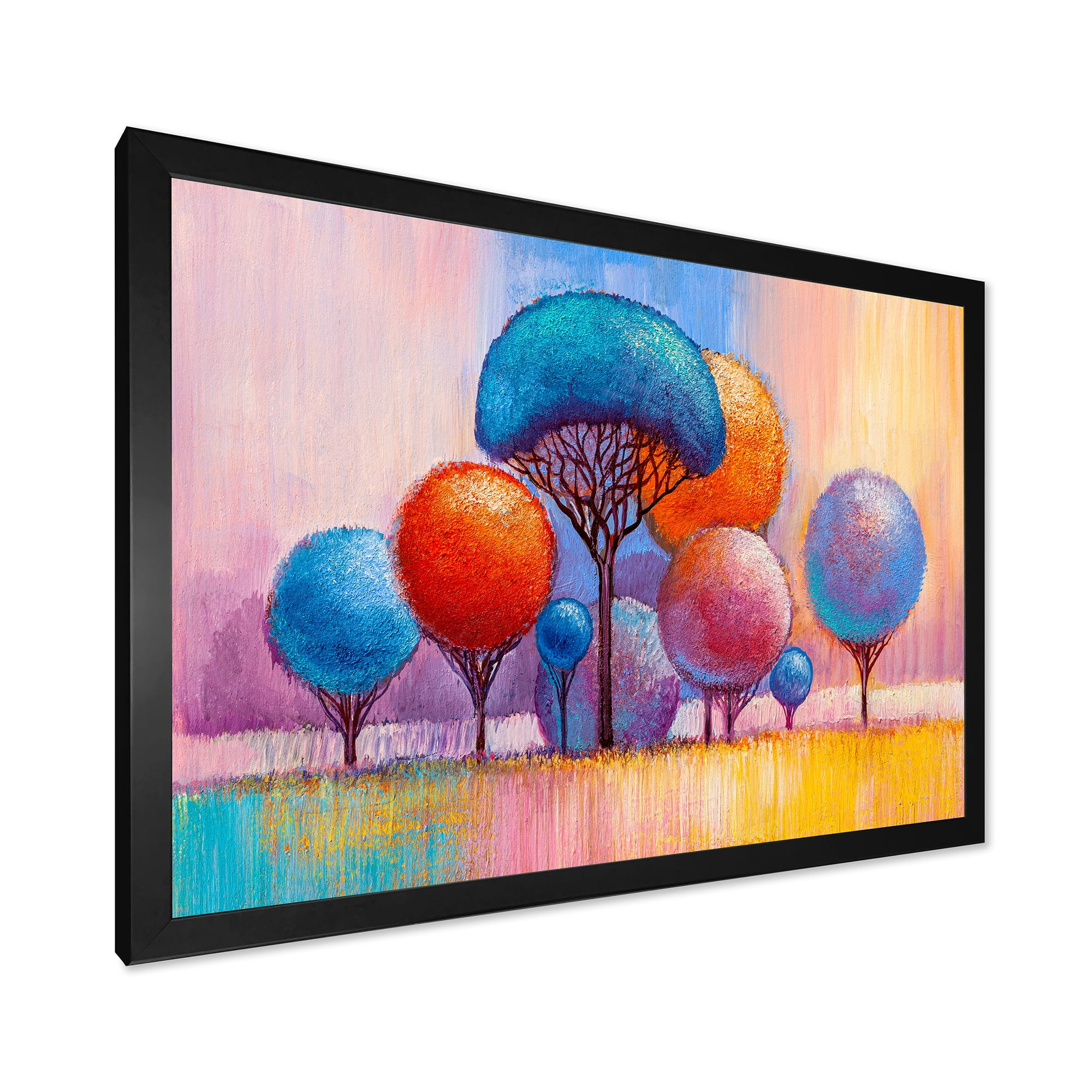Designart 'Autumn Colorful Fantasy Trees II' Modern Framed Art Print
