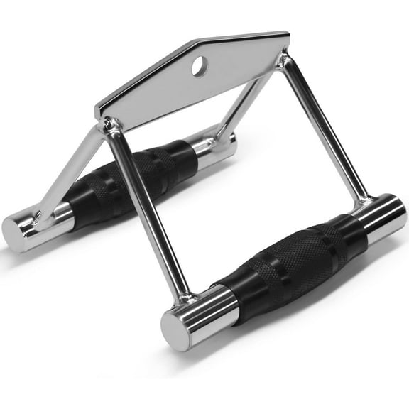 Yes4All Double Grip Handle With Rubber Cover Cable Attachment