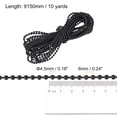 thumbnail image 2 of Unique Bargains Chaîne Perlée de 10 Yards pour Stores à Rouleau, Cordon pour Pièces de Réparation de Fenêtre, Noir, 2 of 5