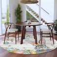 thumbnail image 3 of Round Rugs 8Ft, Easter Round Area Rug Washable Indoor Throw Carpet, Spring Bunny Eggs Tree Butterfly Grey Wooden Large Non Slip Circle Rug for Kids Room RV Home Decor Aesthetic, 3 of 8