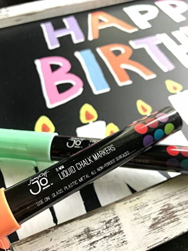 JumpOff Jo - 30 Pack of Liquid Chalk Markers - Reversible Chisel and Round Tip