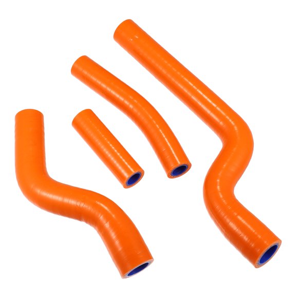 Unique Bargains 4 Pcs Orange Silicone Radiator Coolant Hose Pipe Tubing Fit for Yamaha YZ250 YZ 250 2002-2013