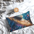 thumbnail image 5 of Pofeuu Colorful Planet Universe Print Polyester Microfiber Plush Pillowcases, Super Soft and Cozy Pillow Case Covers with Envelop Closure（Pillow core not included）-16"x24", 5 of 6