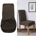 thumbnail image 3 of Amdohai Stretch Solid Diamond Lattice Dining Chair Cover Removable Washable Short, 3 of 7