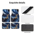 thumbnail image 4 of Honeii Navy Blue Marble Print Car Foot Mat Four-Piece Set - Front & Rear Universal Car Floor Mats for SUVs, Trucks, Sedans, 4 of 7