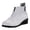 White, variant on Square Dance Shoes For Women Soft Soles Mid Heeled Sports Mothers Middle Aged And Elderly Dance Shoes Zippered Autumn And Winter Short Boots
