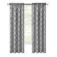 thumbnail image 6 of Woven Trends 2-Pack Double Layer Light Filtering Curtains, Moroccan Trellis and Modern Lattice Curtains for Living Room and Bedroom, Rod Pocket Panel Set of Two, 52" x 63", Gray, 6 of 7