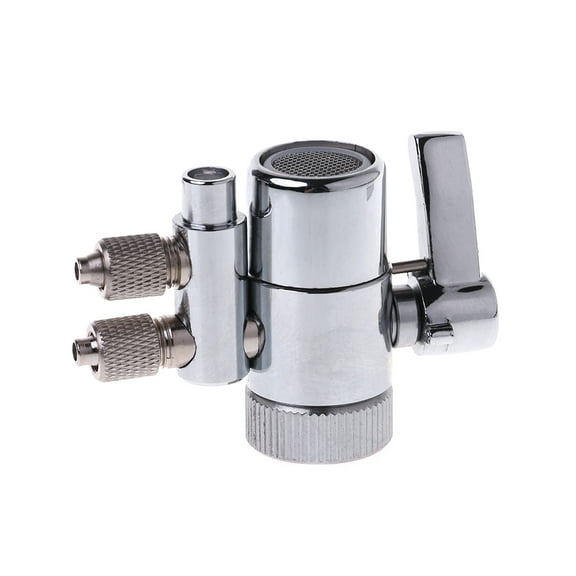 Zeiwohndc Water Filter Faucet Dual Diverter for Valve M22 To 1/4" Chrome Plated Brass