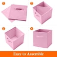 thumbnail image 2 of Cubos de almacenamiento Lifewit, 12 paquetes de 28 x 28 x 28 cm, tela rosa, 2 of 7